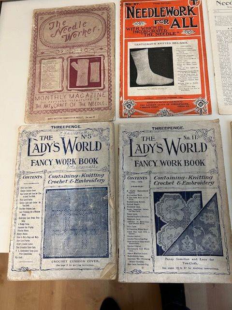 7 Vintage Antique Crochet & Needlework Workbooks/Booklets - £45