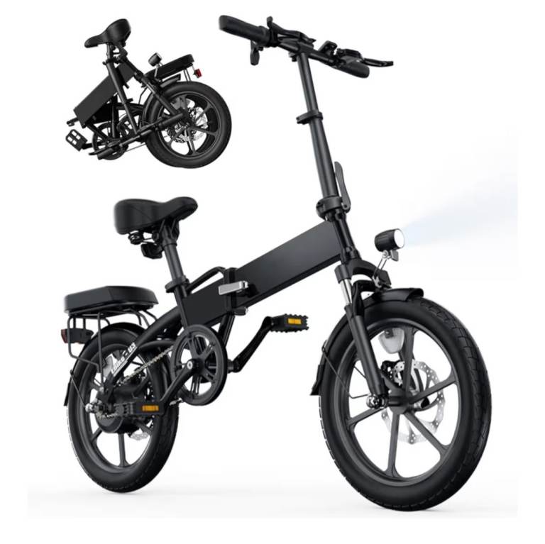 image for U3 Electric Folding Bike, 16 inch Portable Electric Bicycle