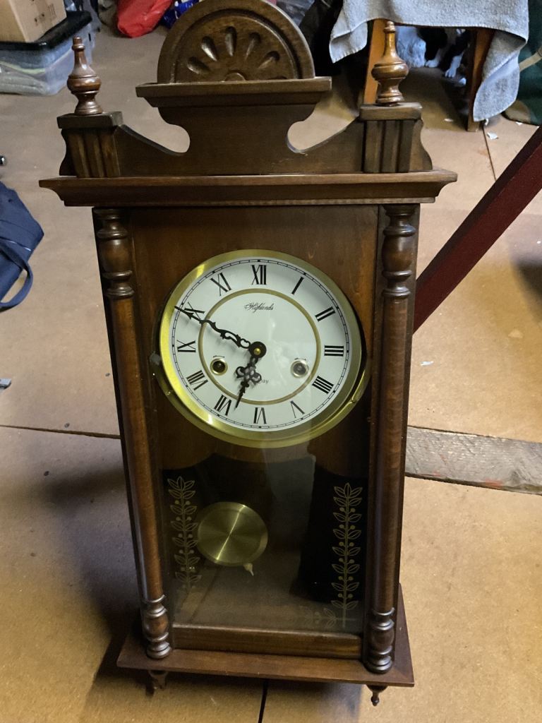 Dark Wood Chiming Clock