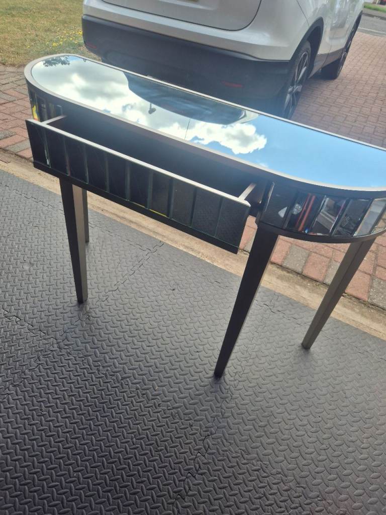 Laura Ashley Art Deco Glass Side Table
