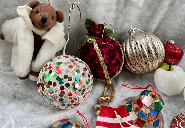Vintage Christmas Tree Baubles Decorations Ornaments Xmas