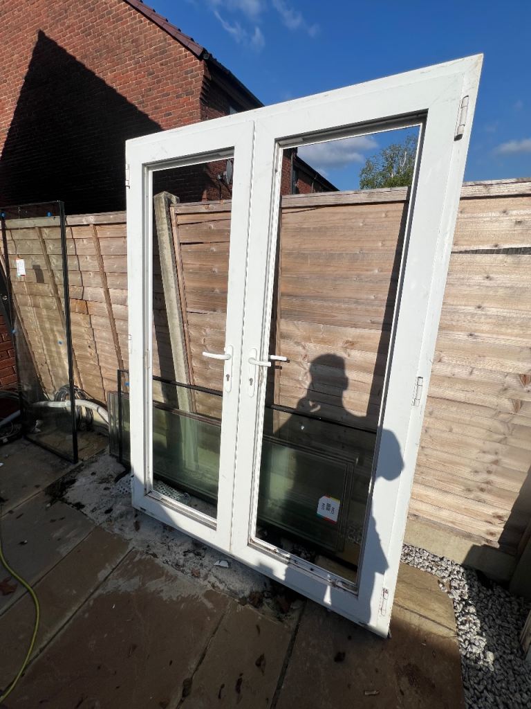 White UPVC French doors (Set9)