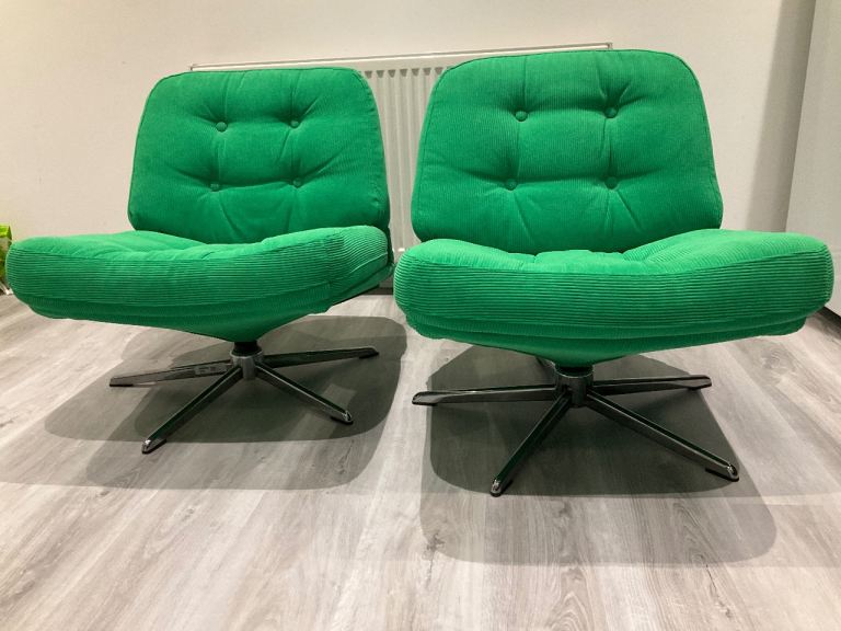 Ikea green swivel chairs 