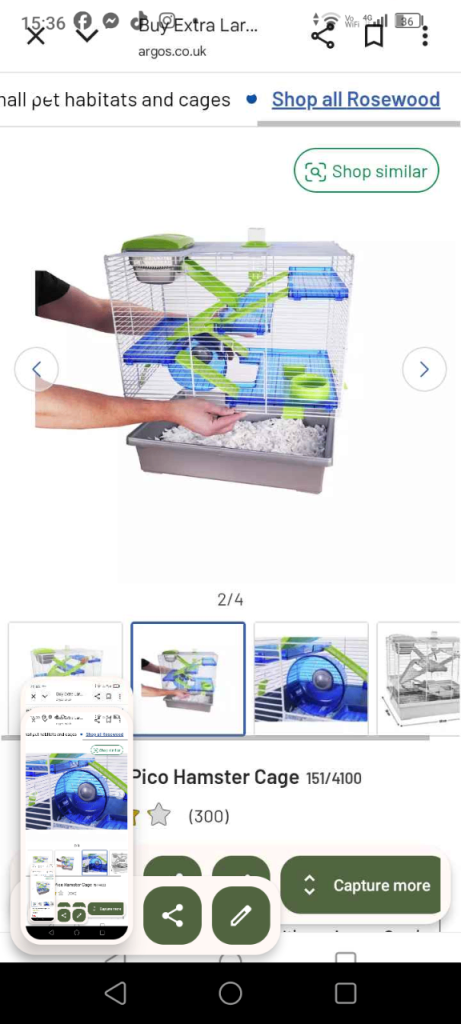 Pifco extra large b/new hamster cage cost £50 got box if needed  