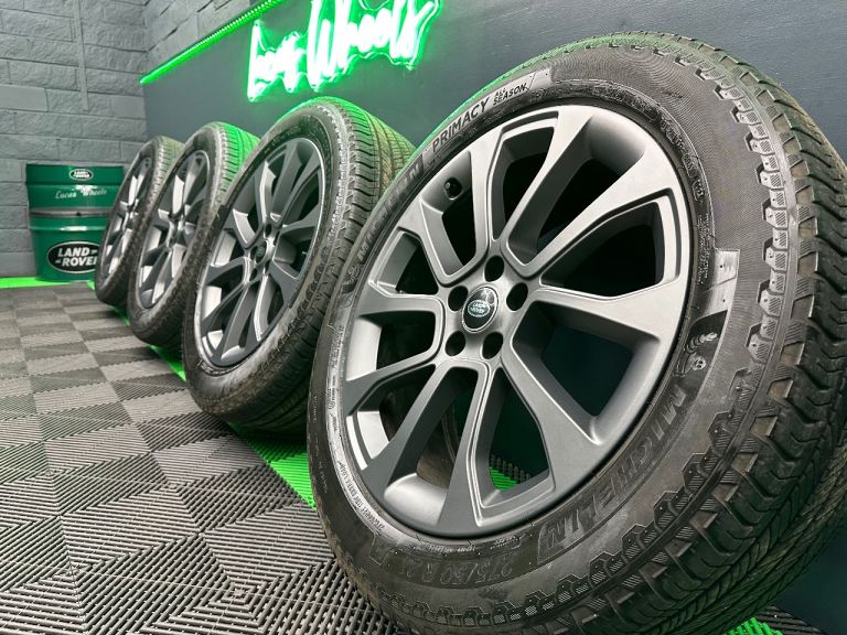 Range Rover Sport Discovery 21” genuine Satin Grey Alloy Wheels style 5126 & 6mm+ Michelins & TPMS!