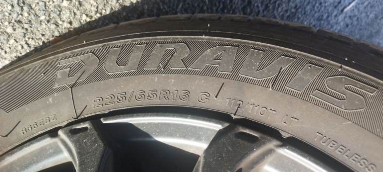 Bridgestone van Tyres 225 x 65 X 16  x 4 