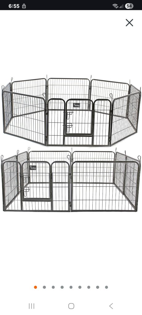 8 panel metal dog pen