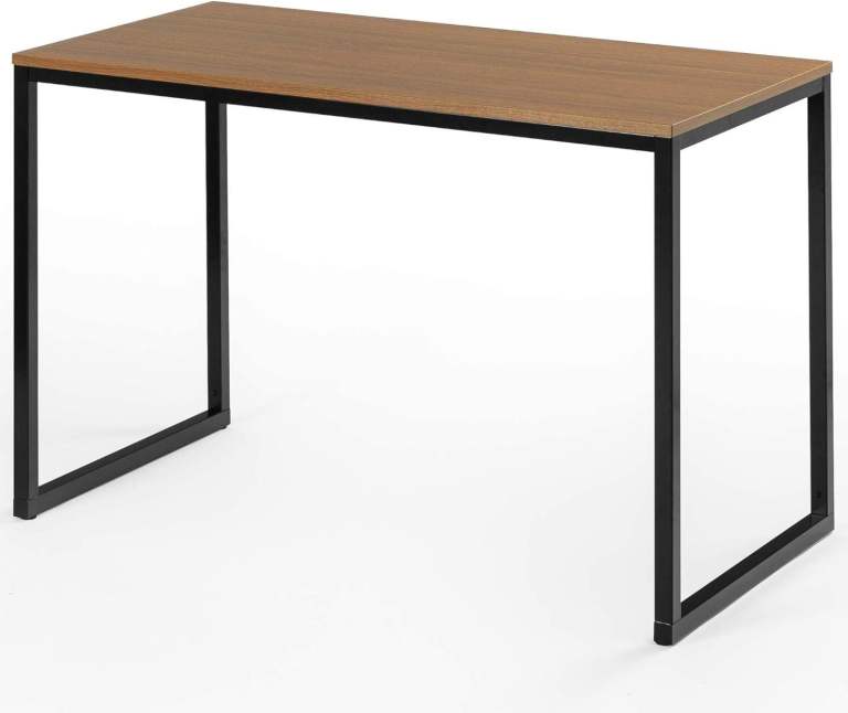 Modern Walnut Desk (119cm) – Excellent Condition – Solid Steel Frame