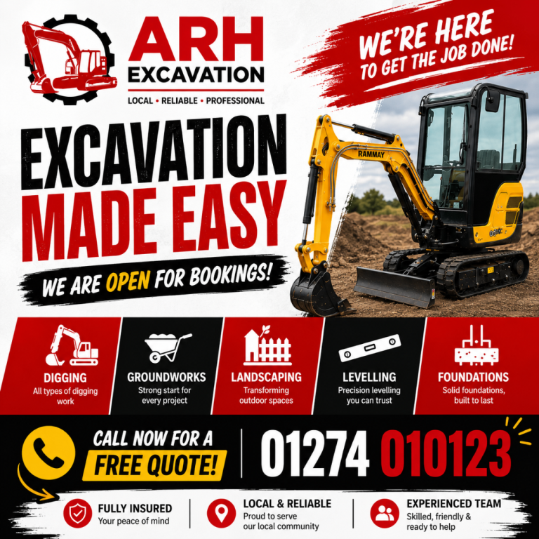 Digger and driver available 