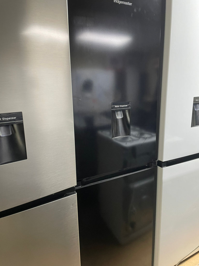 Black fridge freezer with water dispenser 
