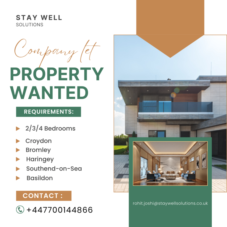 Property Wanted – Company Let (2 / 3 / 4 Bed Houses & Flats)