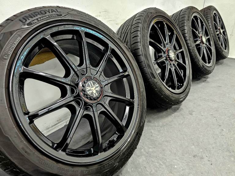 17" 5x110 Wolfrace racing Black alloy wheels tyres Vauxhall Astra Corsa Adam Zafra Gsi Vxr Van