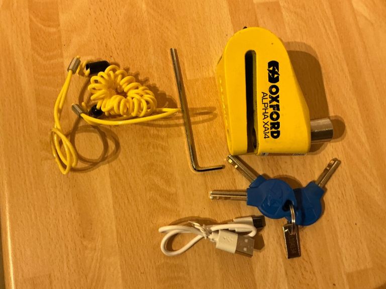 Disc lock alarmed Oxford  XAI4. (Gold standard) motorcycle 
