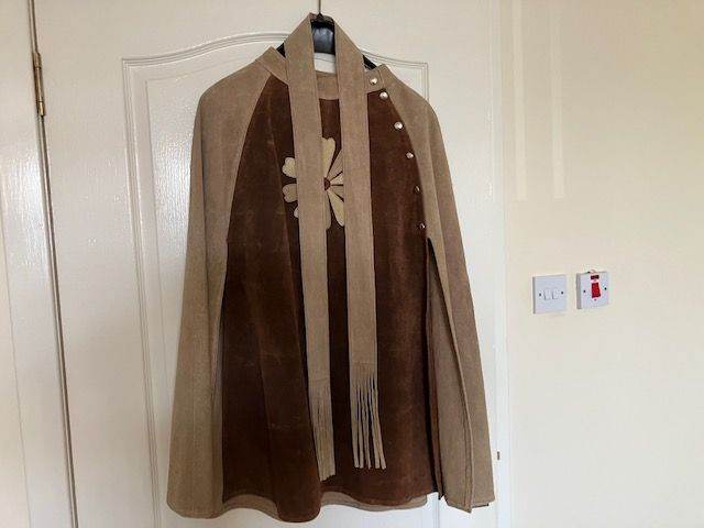Vintage suede cape - collection only
