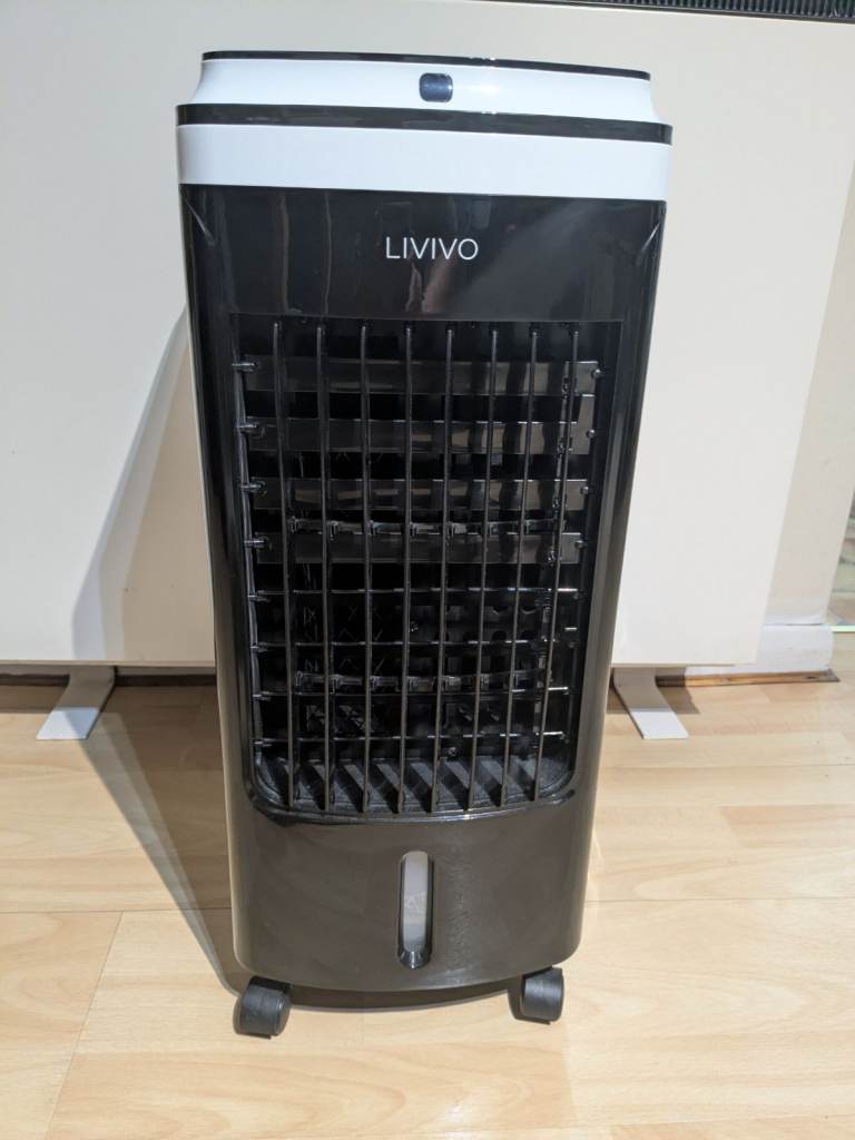 Black Portable Air Cooler/Fan – Good Condition, Remote Included
