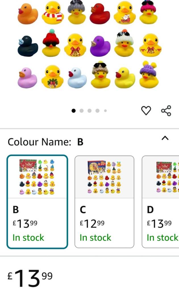 Bnib 24 windows advent calendar with rubber ducks