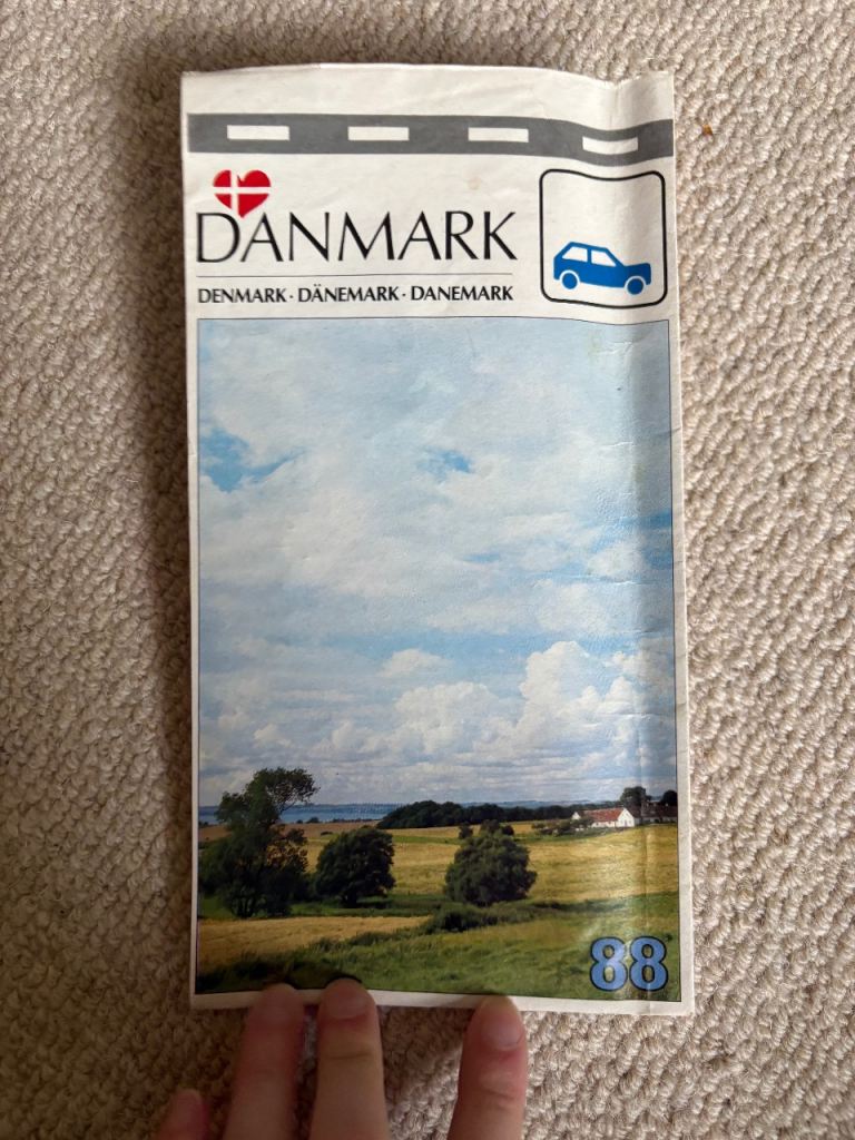 Vintage 'Danmark' Denmark Map