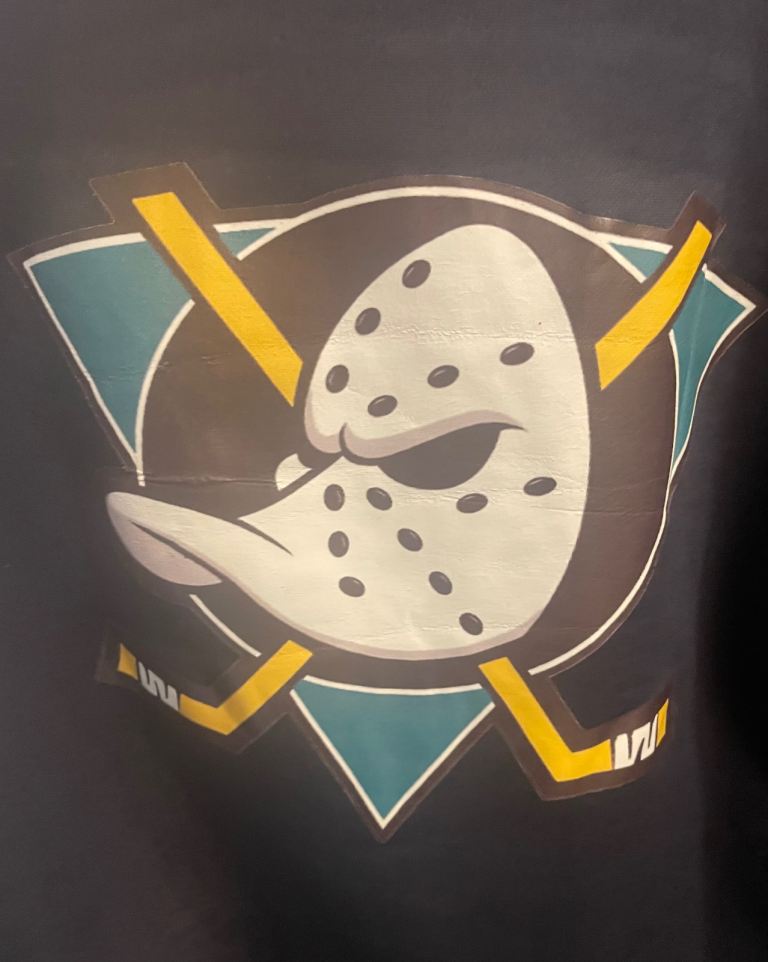 Mighty Ducks Jacket with Camo Sleeves – New Condition.