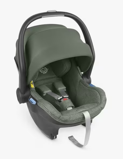 Uppababy car seat (green) with Isofix base