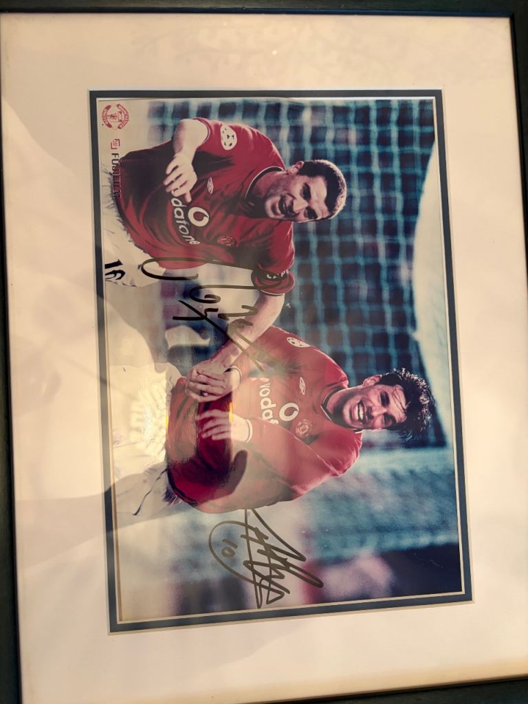 Man United roy Keane and van nistelrooy signed photo 