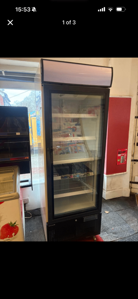 TEFCOLD Display Fridge - Black, Good Condition