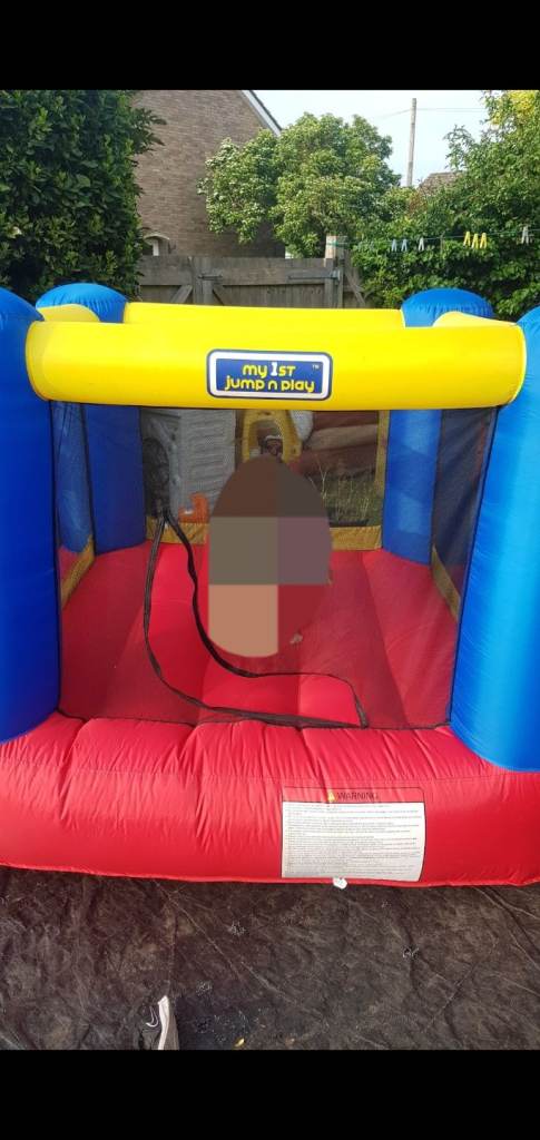 Kids jump and play bouncy castle 