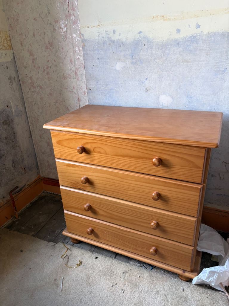 Pine Chest of Drawers – various other items 