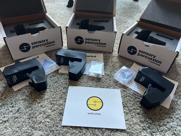 image for Sunhouse Sensory Percussion V1 system - 3 sensors + software (electronic drum triggers)