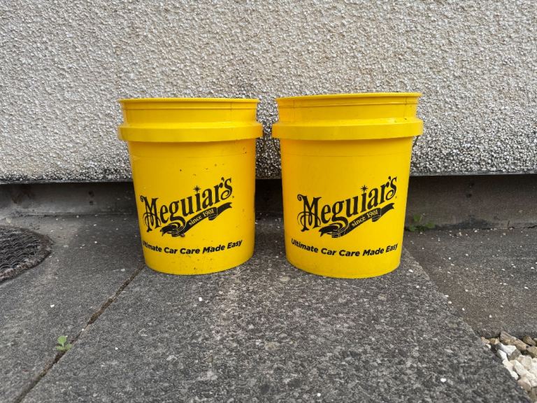 Two Meguiar's Yellow Buckets – Ultimate Car Care Made Easy