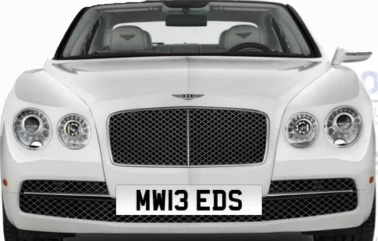 Cherished number plate. 