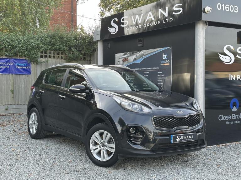 2016 Kia Sportage 1.6 GDI 2 Petrol Manual 5 Door SUV Black