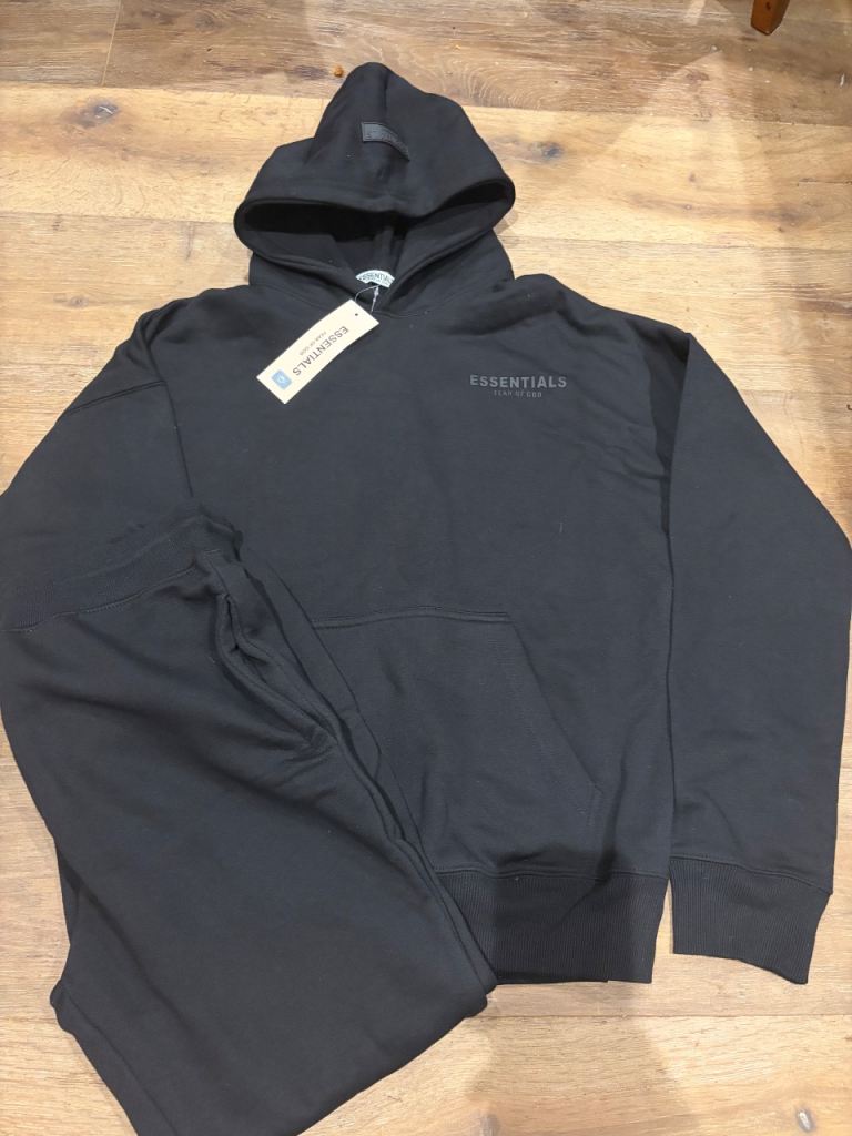 Black essentials tracksuit 