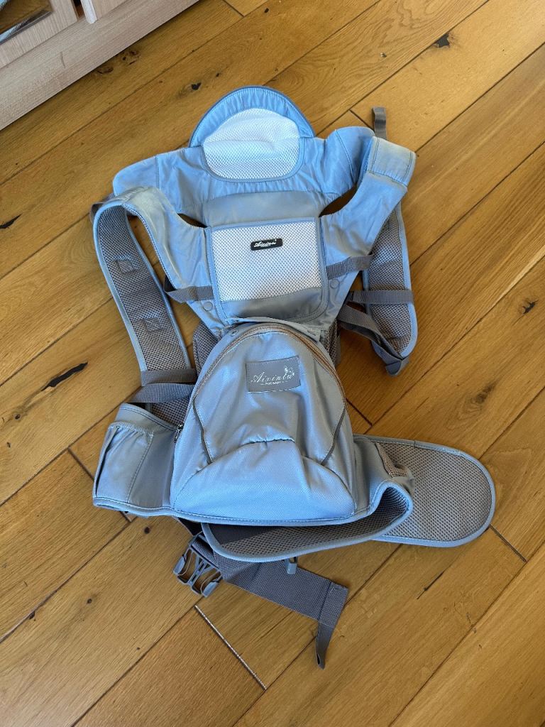 IULONEE Baby Carrier with Hip Seat Ergonomic Toddler Backpack 3m To 3yrs Grey