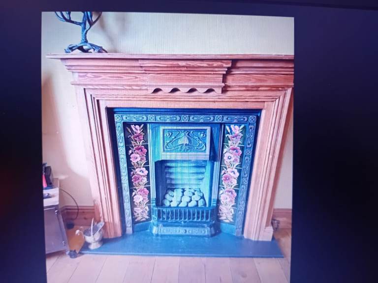 Fireplace Surround - Good Quality Solid Wooden Pine Fire Surround with Carved Decorative Detail 