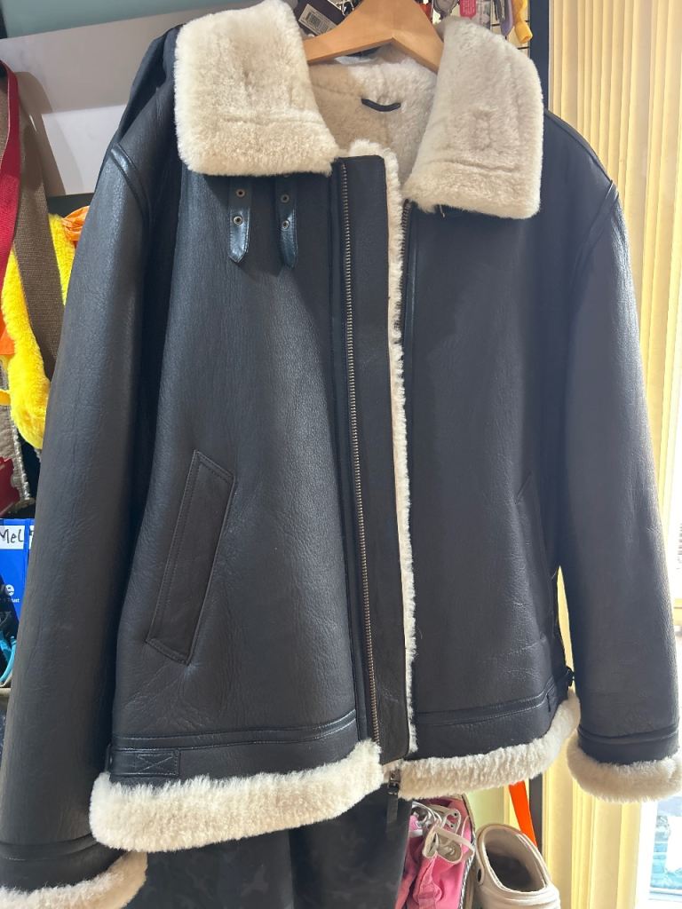 Brand new men’s bomber leather jacket