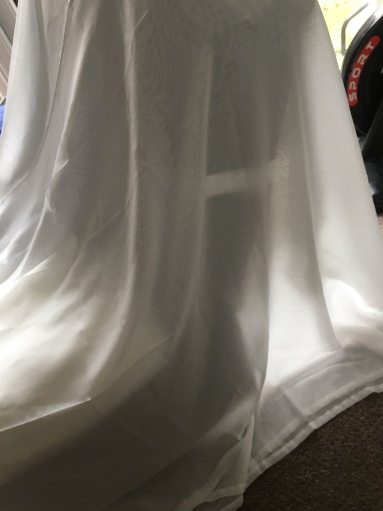 2 large net curtains 