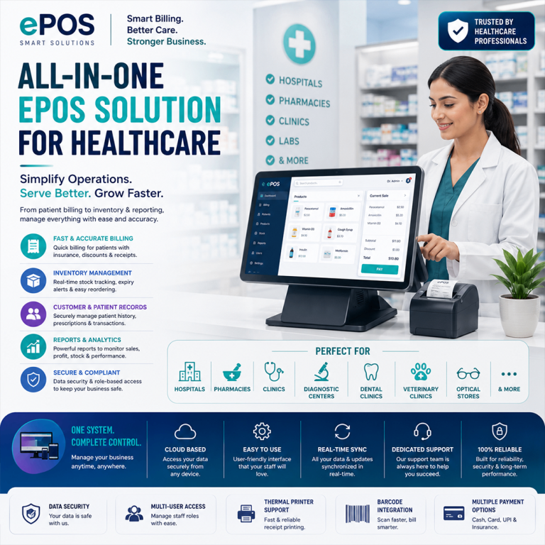 SMART Healthcare EPOS System | Complete POS Solution for Pharmacies, Clinics & Healthcare Businesses