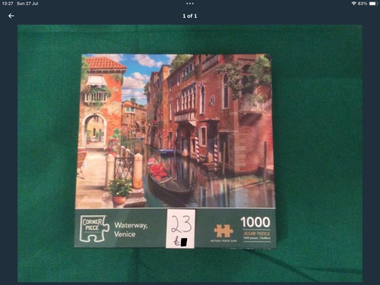 1,000 piece waterway, Venice puzzle *ALL PUZZLES 4 for £10*