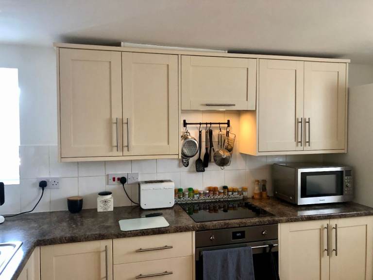 2 Kitchen Wall Cabinets - Cream,  Good Condition