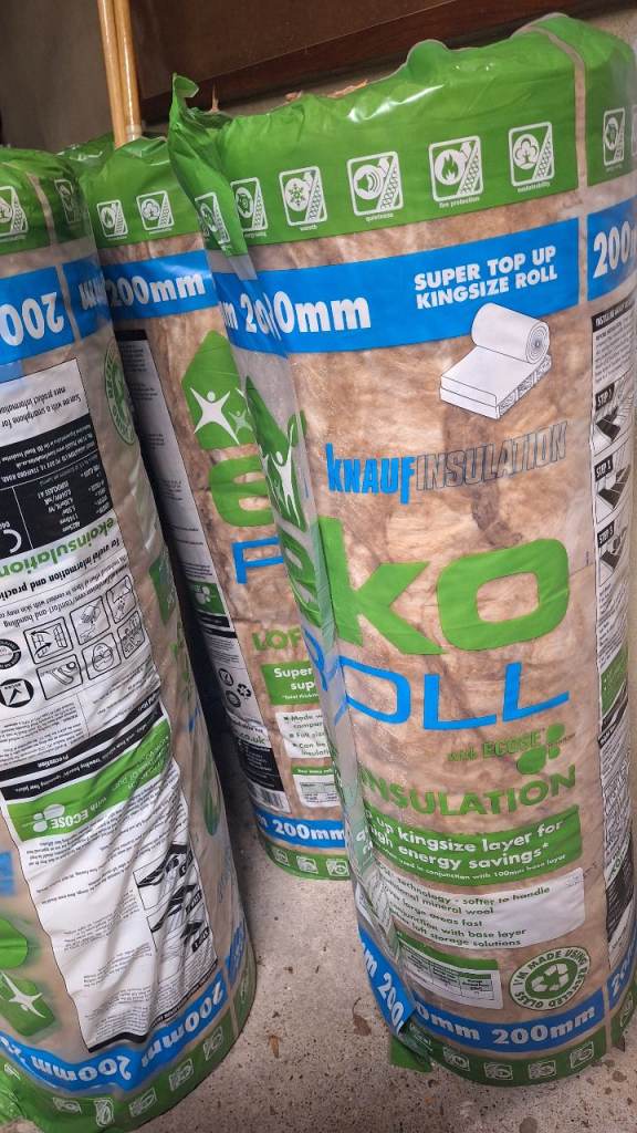 Knauf Eko Roll Insulation 200mm – New, Unused