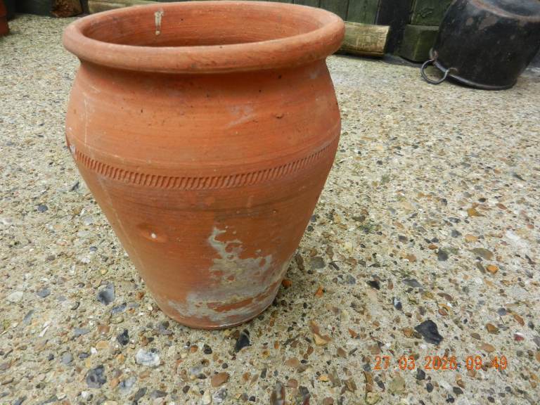 Hand made terracotta pot
