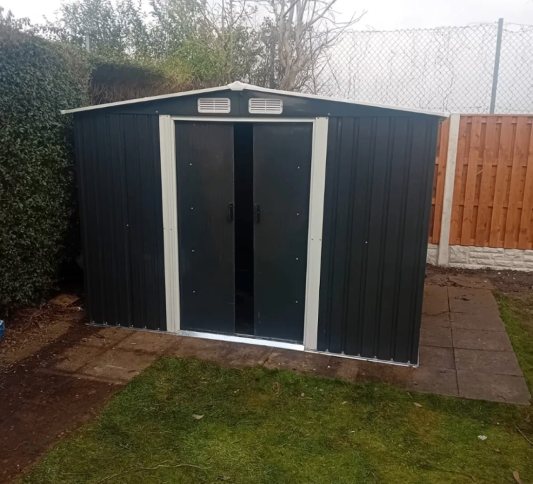 Premium Galvanised Metal Garden Shed | Secure Lockable Outdoor Storage for Tools