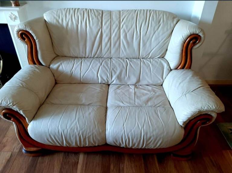 image for 2 seater sofa leather £20