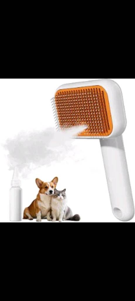 Cat Steam Brush 4-in-1 Steamy Pet Spray Comb Rechargeable Silicone Grooming