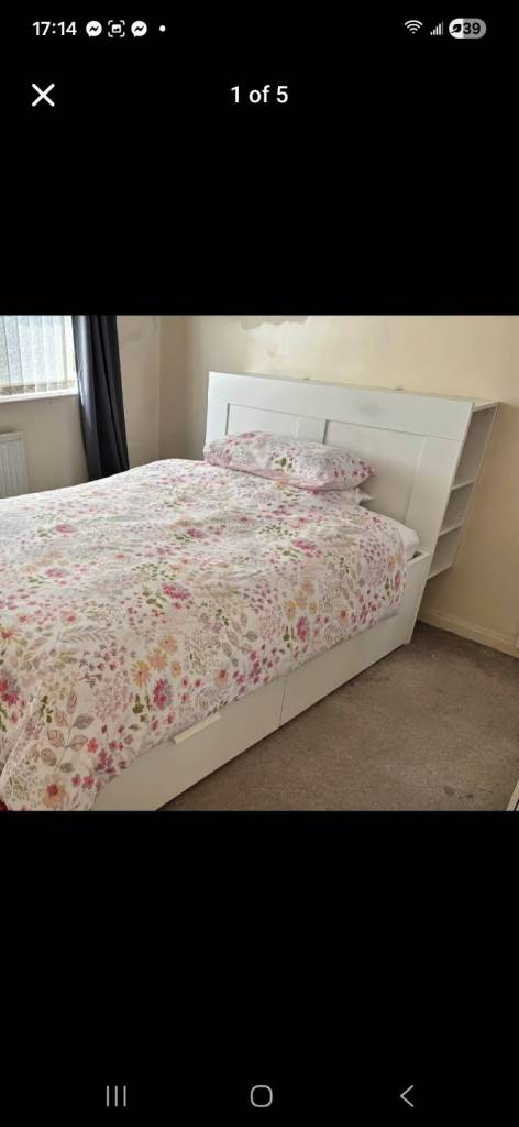 Ikea double bed frame like new 