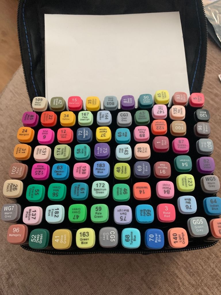 Alcohol dual tip markers 80 piece set