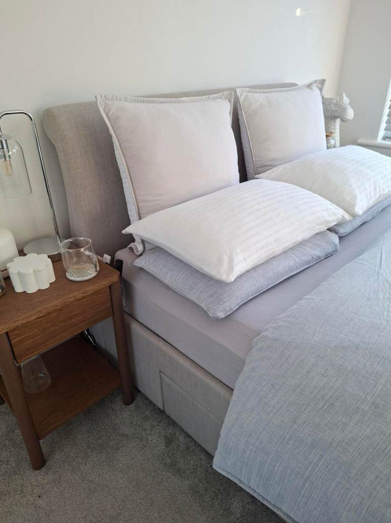 Dreams Lucia Upholstered Double Bed Frame with Storage – £200