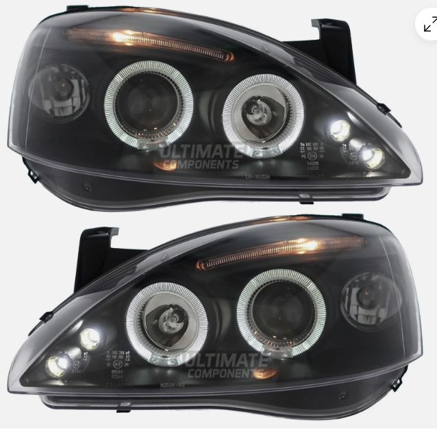 Vauxhall Corsa C Angel Eye Headlights (Pair) – £120 ONO