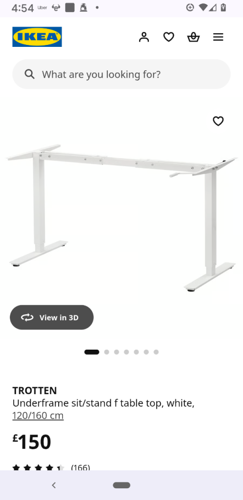 Ikea Trotten standing desk underframe
