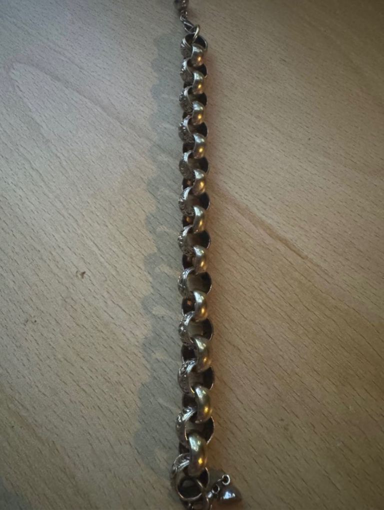 9ct gold plated belcher bracelet good condition 